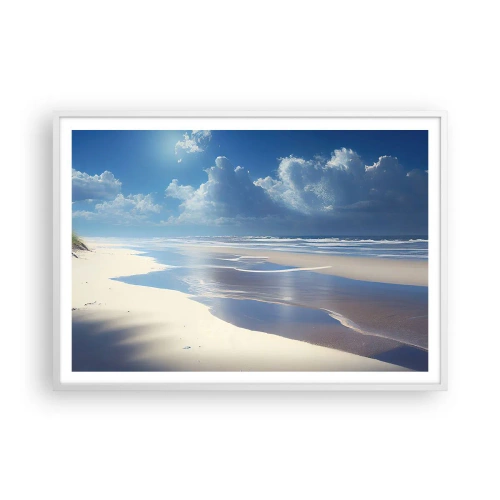 Affiche dans un cadre blanc - Poster - Des vacances paradisiaques - 100x70 cm