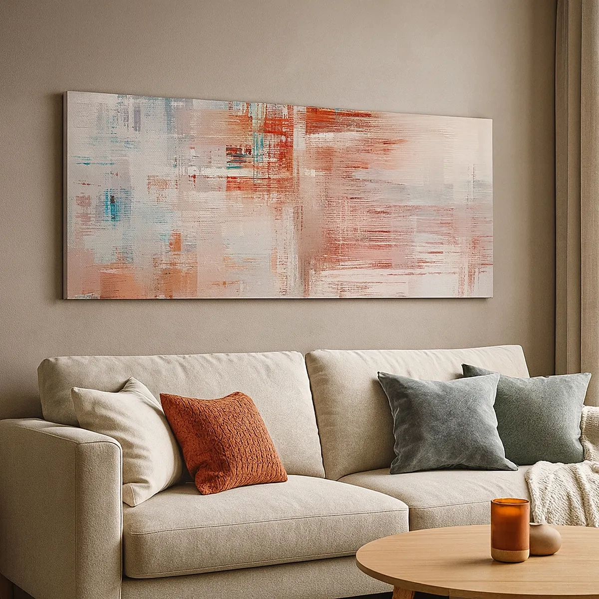 Impression sur toile - Image sur toile - Brumeux. Mais rose - 30x30 cm