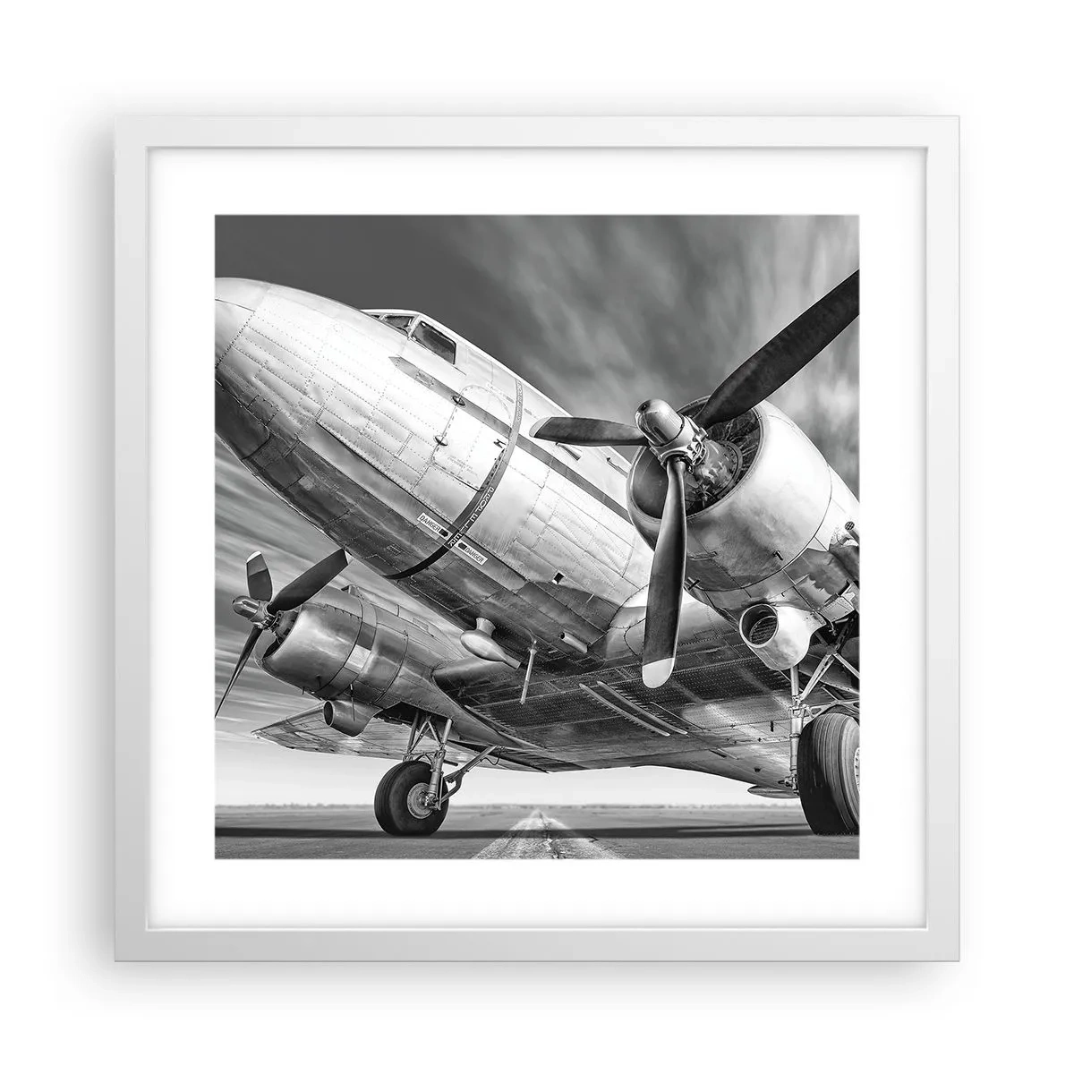 Affiche dans un cadre blanc - Poster - Toujours prêt à voler - 40x40 cm