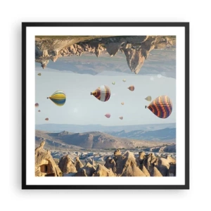 Affiche dans un cadre noir - Poster - Ici, tout est possible - 60x60 cm