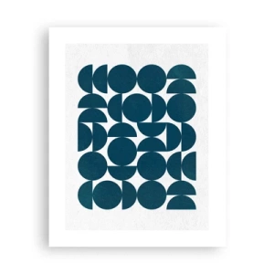 Affiche - Poster - Cercles et demi-cercles - 40x50 cm