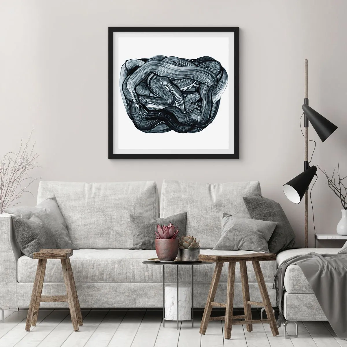 Affiche dans un cadre noir - Poster - Ce n'est pas si simple - 40x40 cm