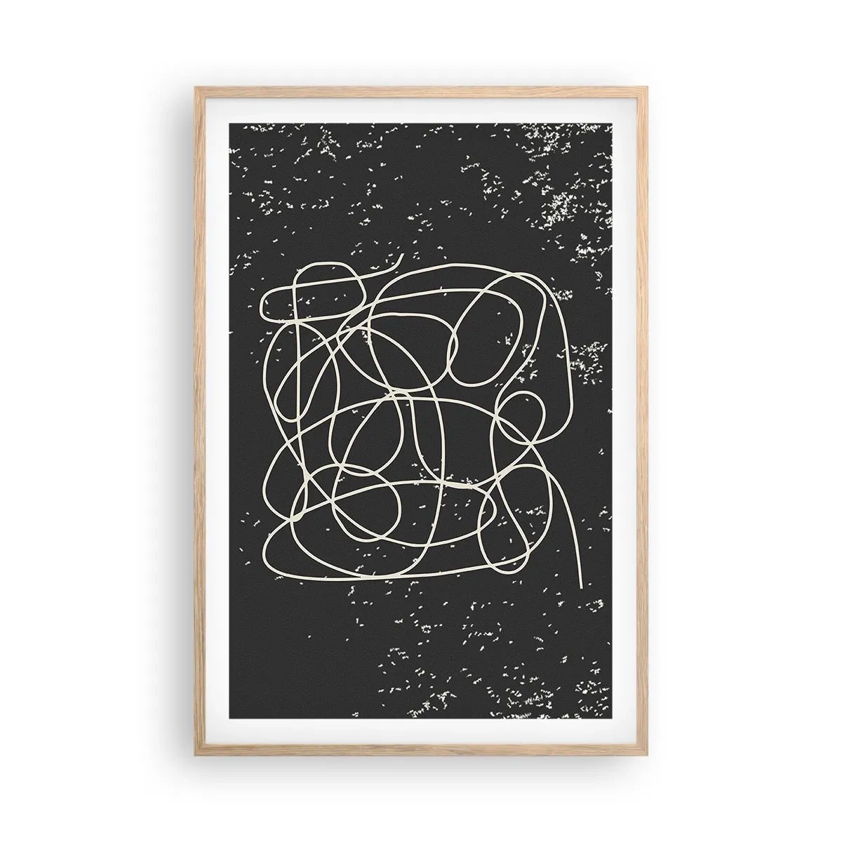 Affiche dans un chêne clair - Poster - Errance des pensées - 61x91 cm