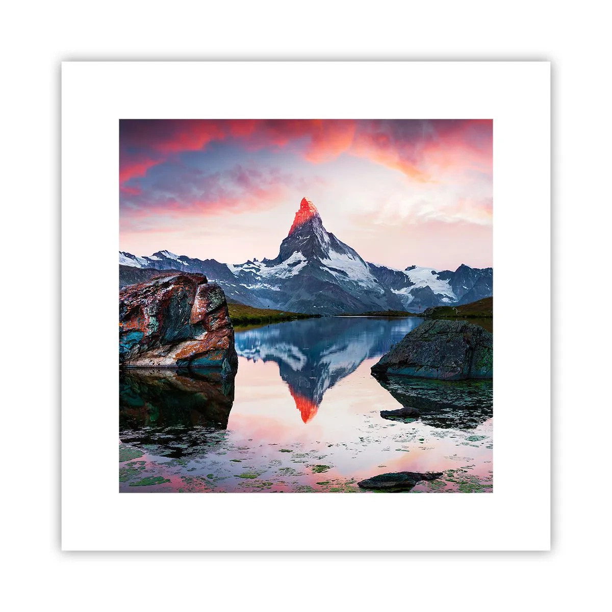 Affiche - Poster - Le coeur des montagnes est chaud - 30x30 cm