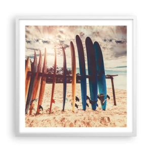 Affiche dans un cadre blanc - Poster - Bonne nuit, à demain - 60x60 cm