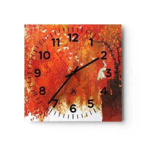 Horloge murale - Pendule murale - S'envolera-t-il avec eux ? - 40x40 cm