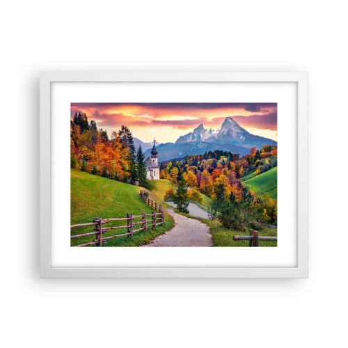 Affiche dans un cadre blanc - Poster - Paysage comme peind - 40x30 cm