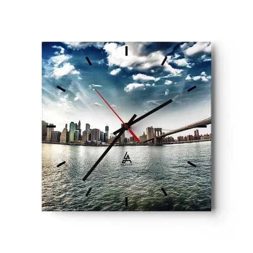 Horloge murale - Pendule murale - L'île de verre - 40x40 cm