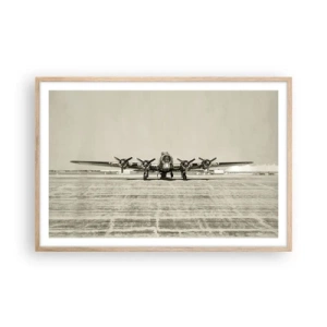 Affiche dans un chêne clair - Poster - Toujours prêt! - 91x61 cm