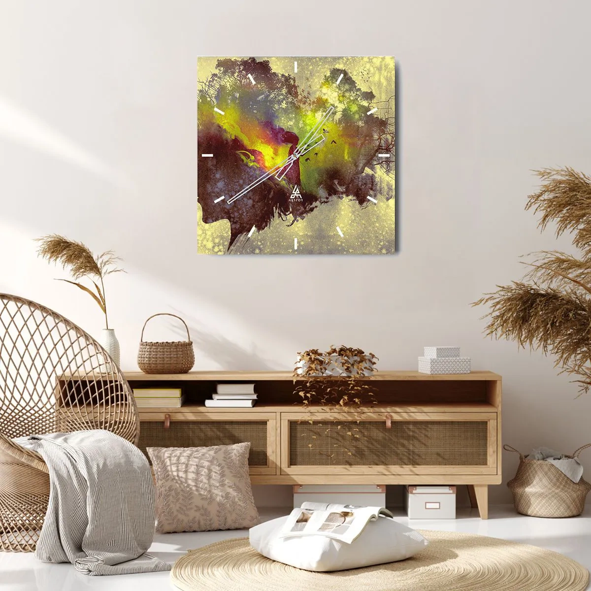 Horloge murale - Pendule murale - Mère Nature - 30x30 cm