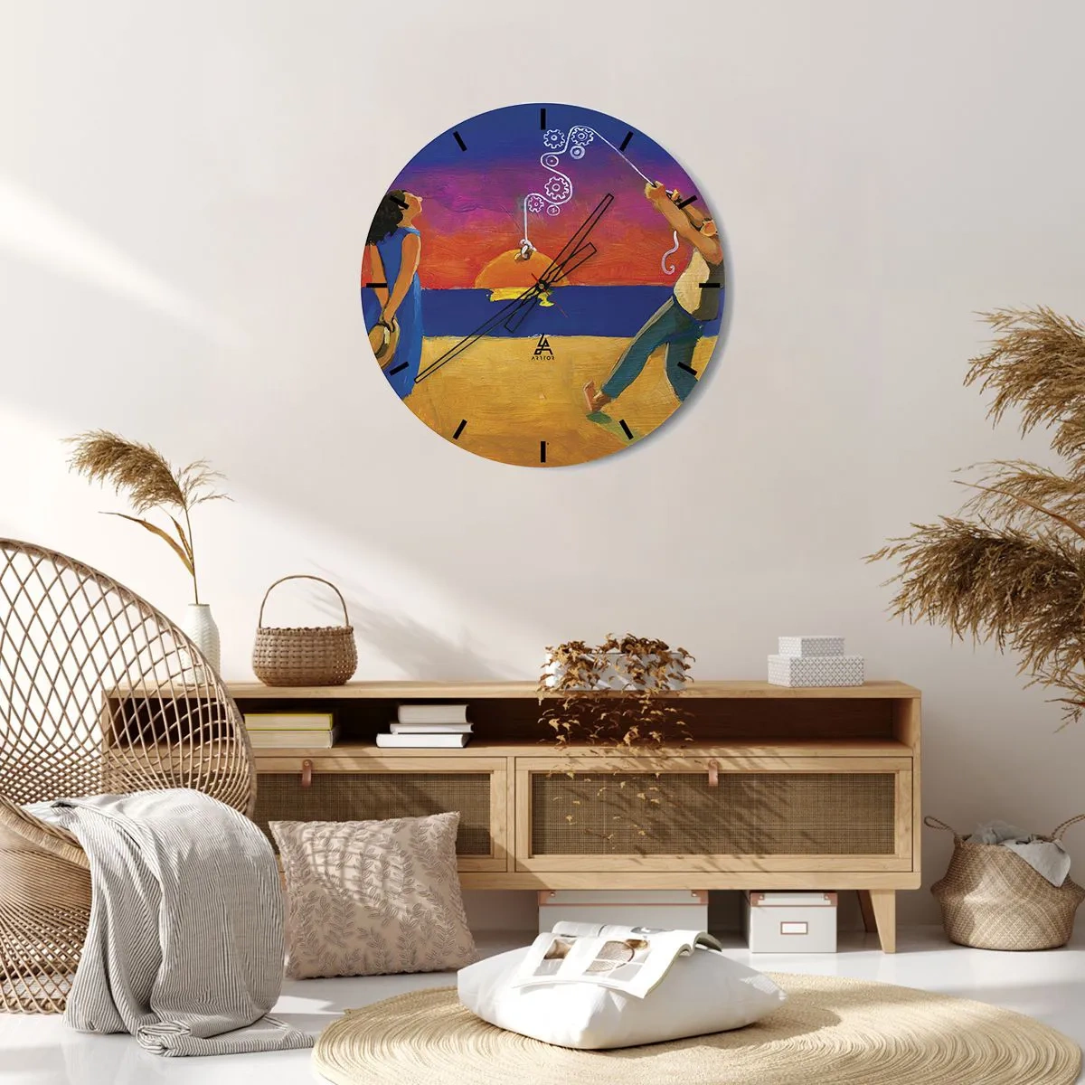 Horloge murale - Pendule murale - Plus qu'une étoile dans le ciel - 40x40 cm