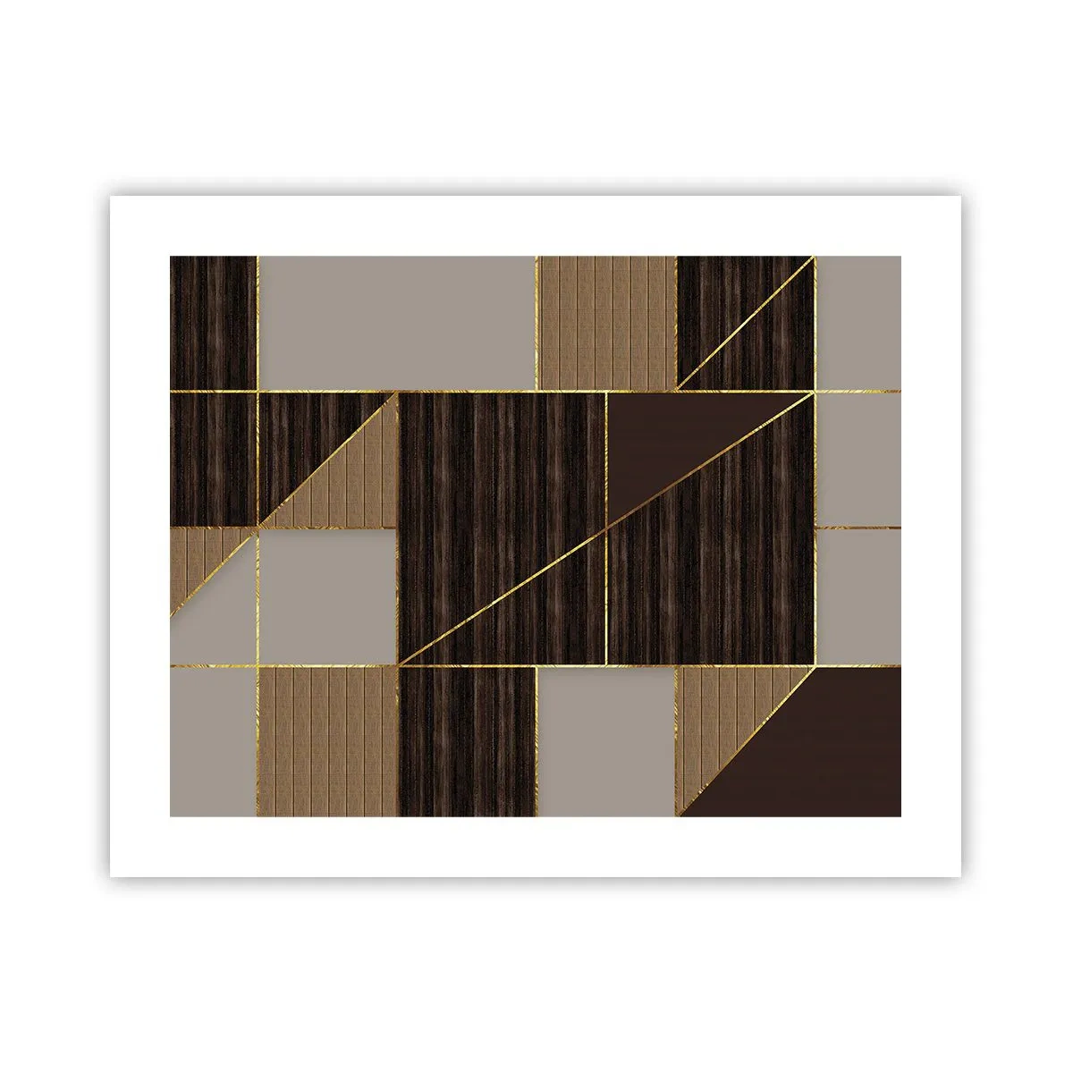 Affiche - Poster - Mozaique de bronze et d'or - 50x40 cm