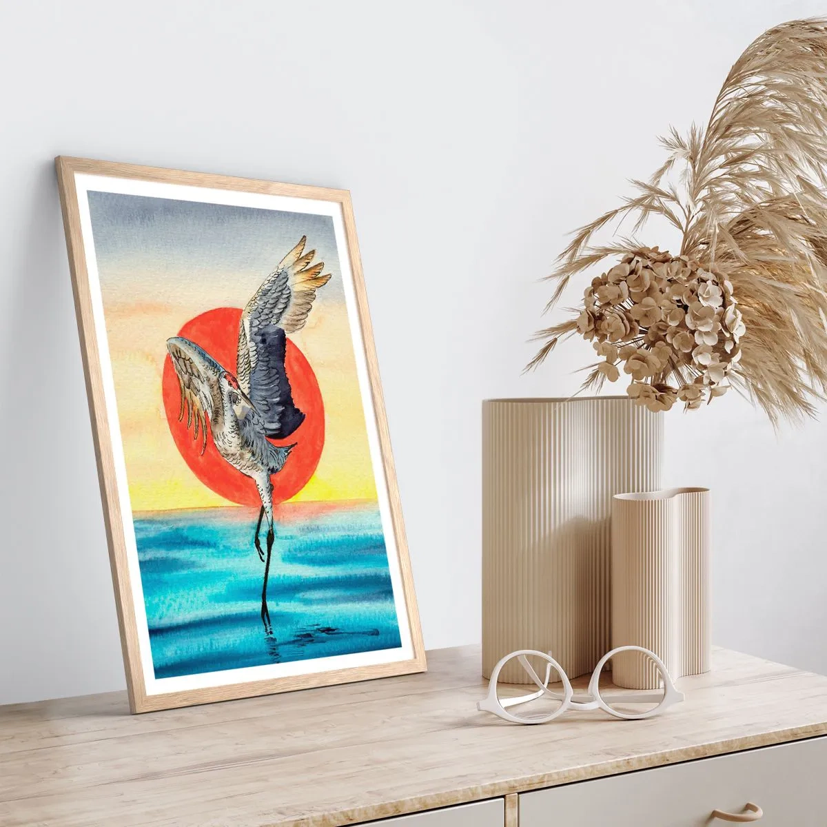 Affiche dans un chêne clair - Poster - Il est temps de rentrer - 30x40 cm