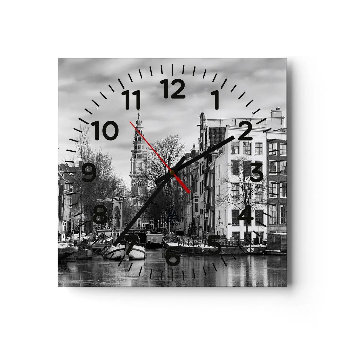 Horloge murale - Pendule murale - Climat d'Amsterdam - 30x30 cm