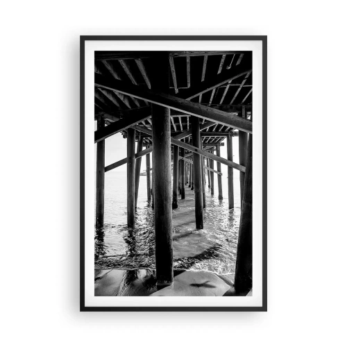 Affiche dans un cadre noir - Poster - Refuge de plage - 61x91 cm