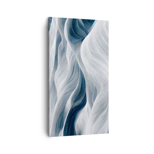 Impression sur toile - Image sur toile - Vagues blanches et bleues - 45x80 cm