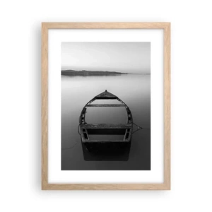 Affiche dans un chêne clair - Poster - Nostalgie et mélancolie - 30x40 cm