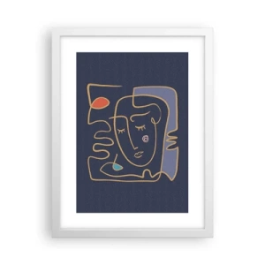 Affiche dans un cadre blanc - Poster - En réflexion - 30x40 cm