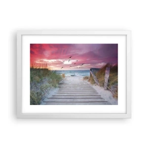 Affiche dans un cadre blanc - Poster - Impression de la Baltique - 40x30 cm