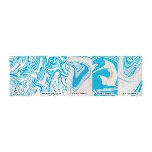 Échantillon de Papier Peint Premium Canvas - Bassin turquoise - Abstraction, Morceau, Modèle moderne - 100x30 cm