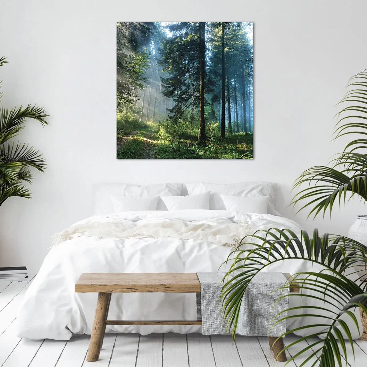 Impression sur toile - Image sur toile - Rayonnant le matin - 50x50 cm