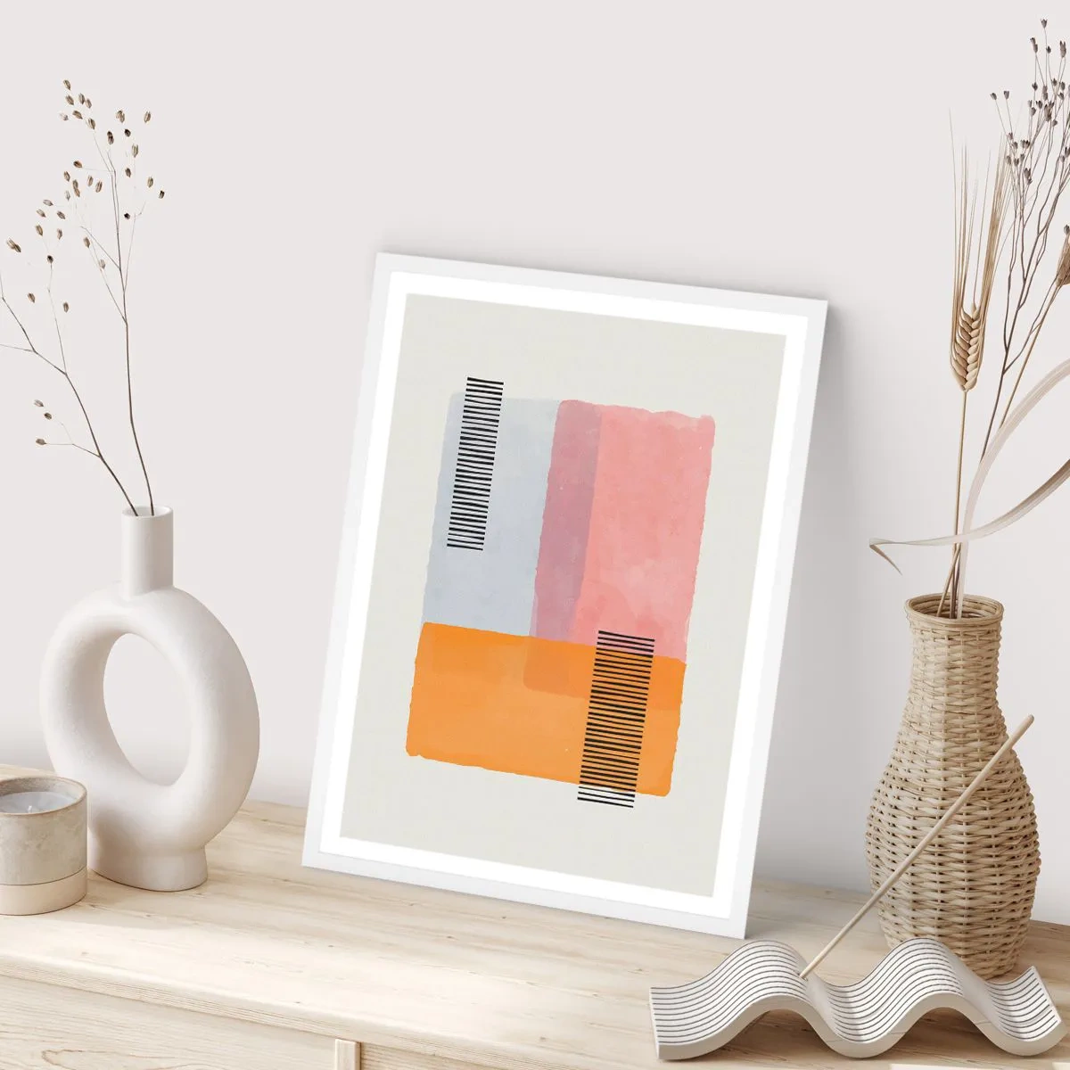Affiche dans un cadre blanc - Poster - D'un coin à l'autre - 50x70 cm