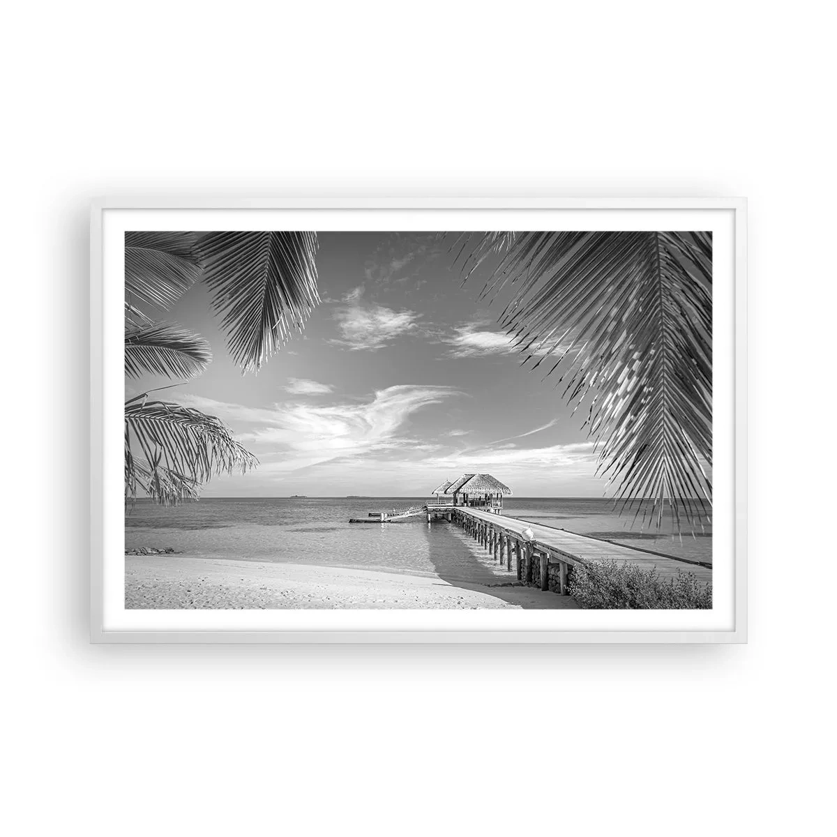 Affiche dans un cadre blanc - Poster - Souvenirs ou rêve? - 91x61 cm