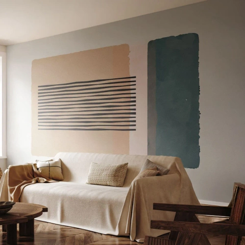 Papier peint sur mesure Standard Eco - Tout est en ordre - Abstraction, Graphique, Minimalisme