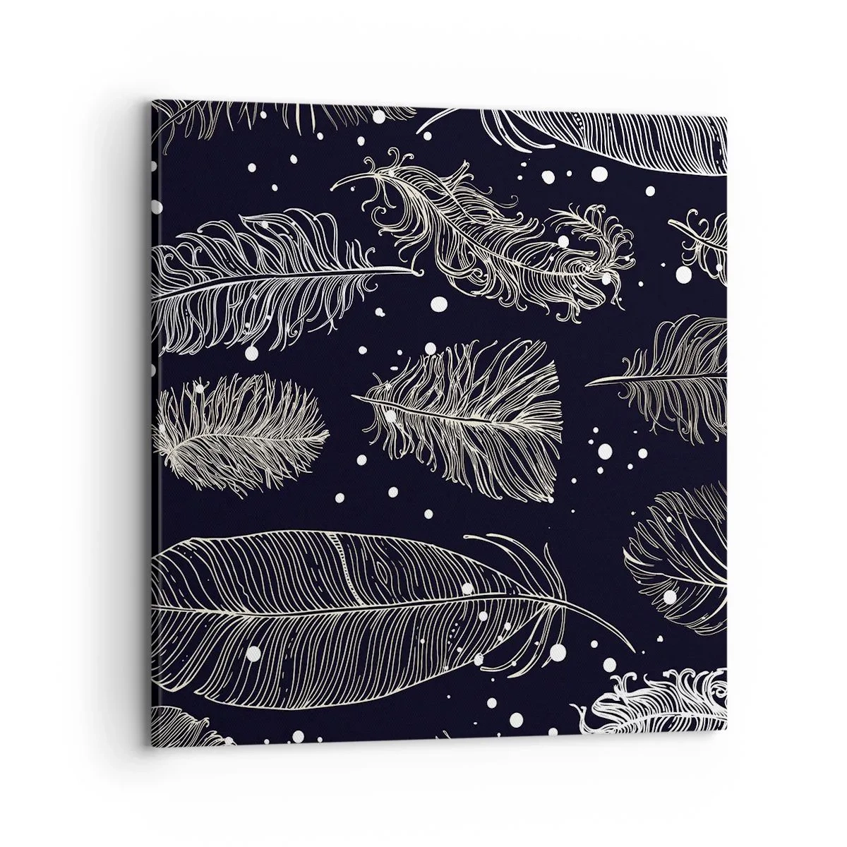 Impression sur toile - Image sur toile - Toile de plumes - 70x70 cm