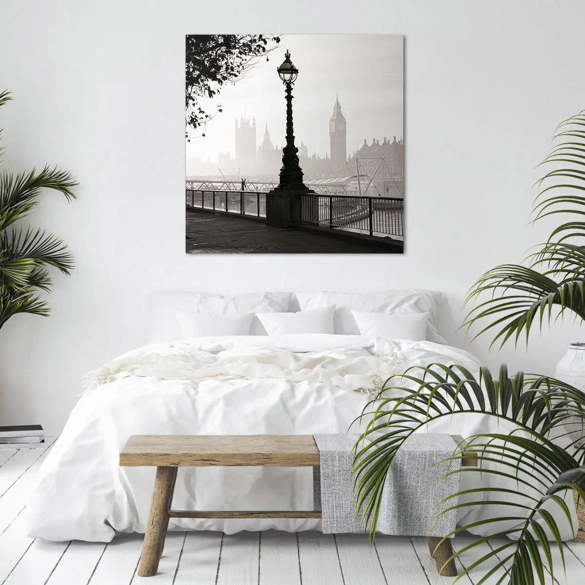 Impression sur toile - Image sur toile - Un matin londonien - 40x40 cm