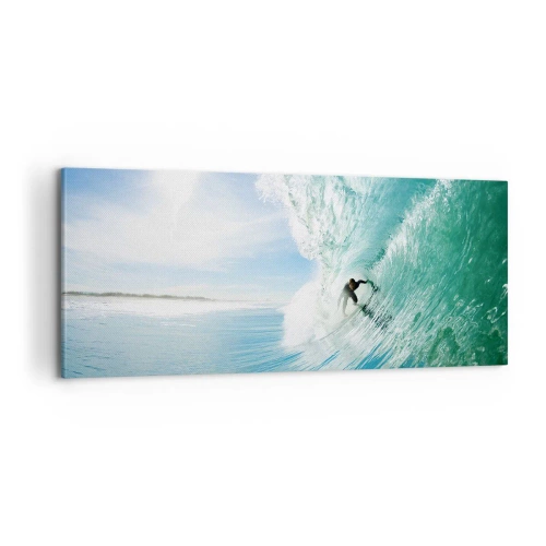Impression sur toile - Image sur toile - Toujours sur la vague - 100x40 cm