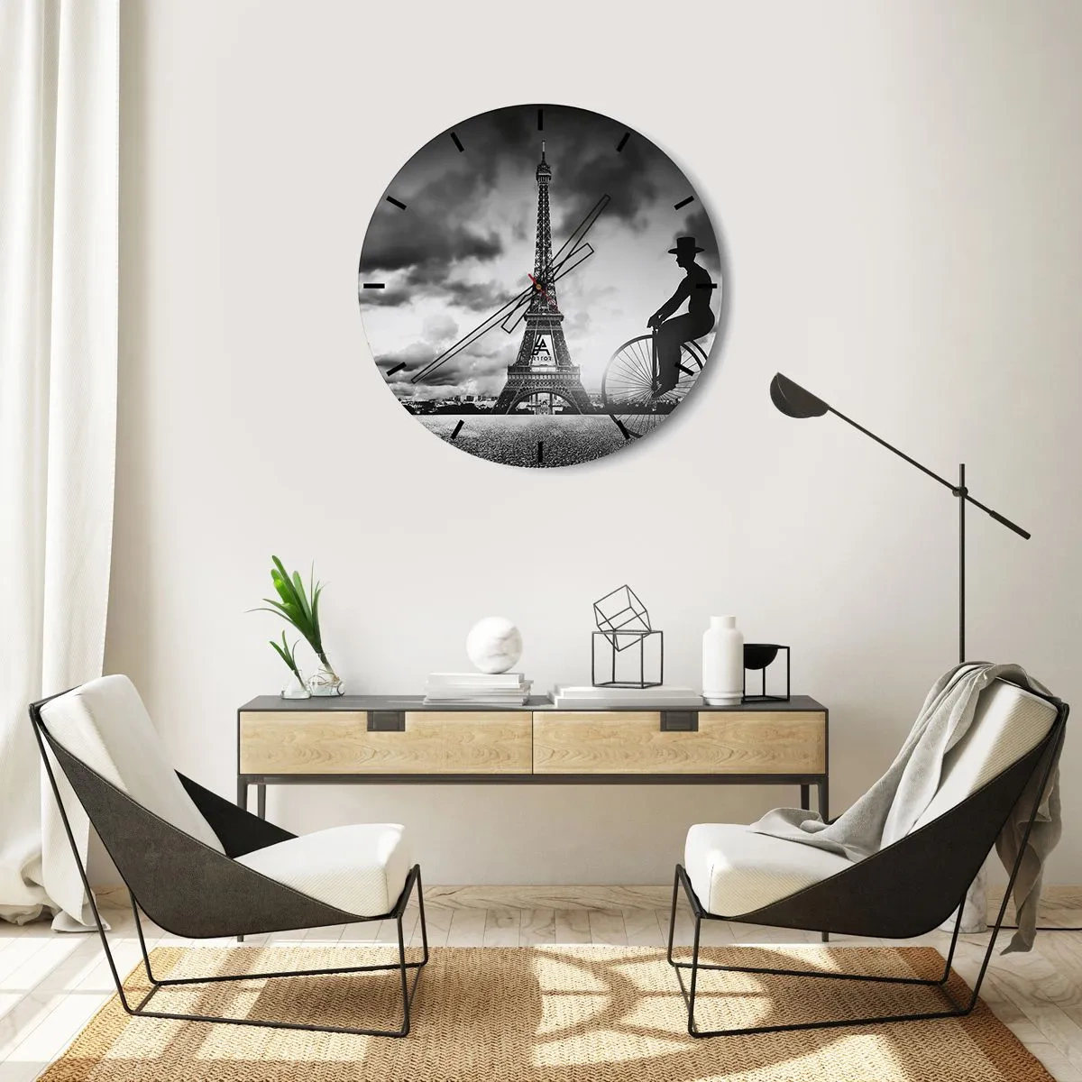 Horloge murale - Pendule murale - Nostalgie de la Belle Epoque - 30x30 cm