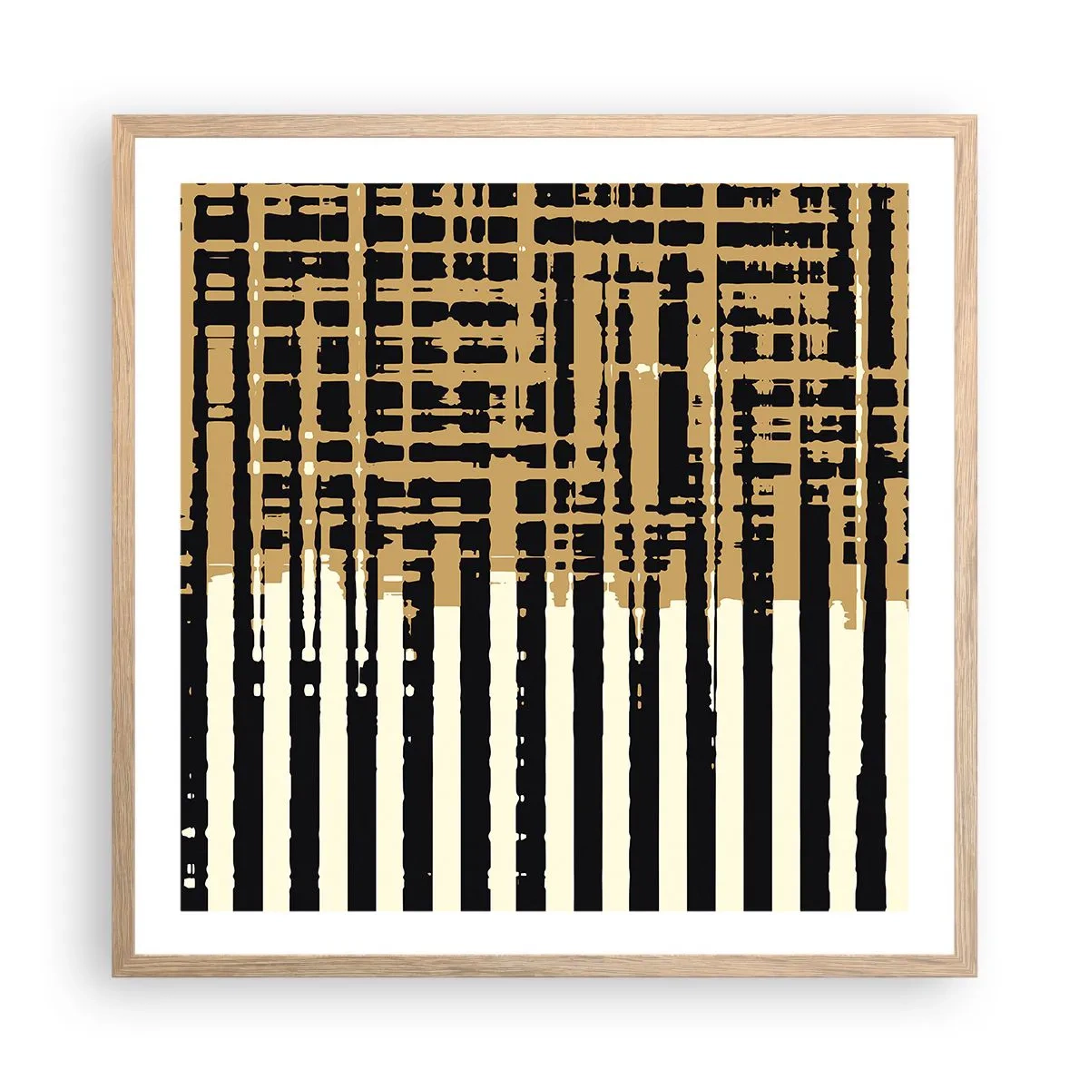 Affiche dans un chêne clair - Poster - Abstraction architecturale - 60x60 cm