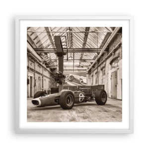 Affiche dans un cadre blanc - Poster - Le repos du guerrier - 50x50 cm