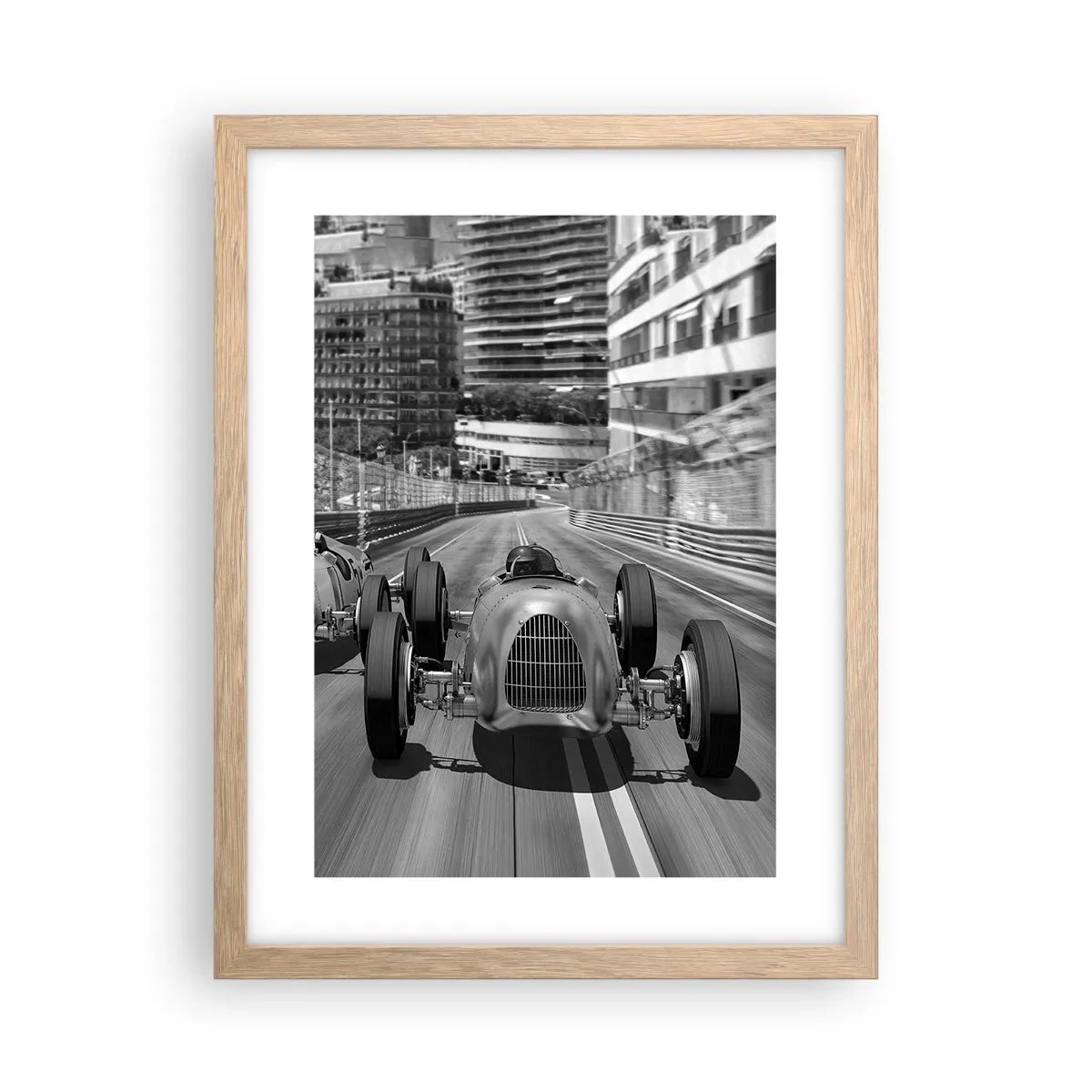Affiche dans un chêne clair - Poster - Il y a longtemps à Monté Carlo - 30x40 cm