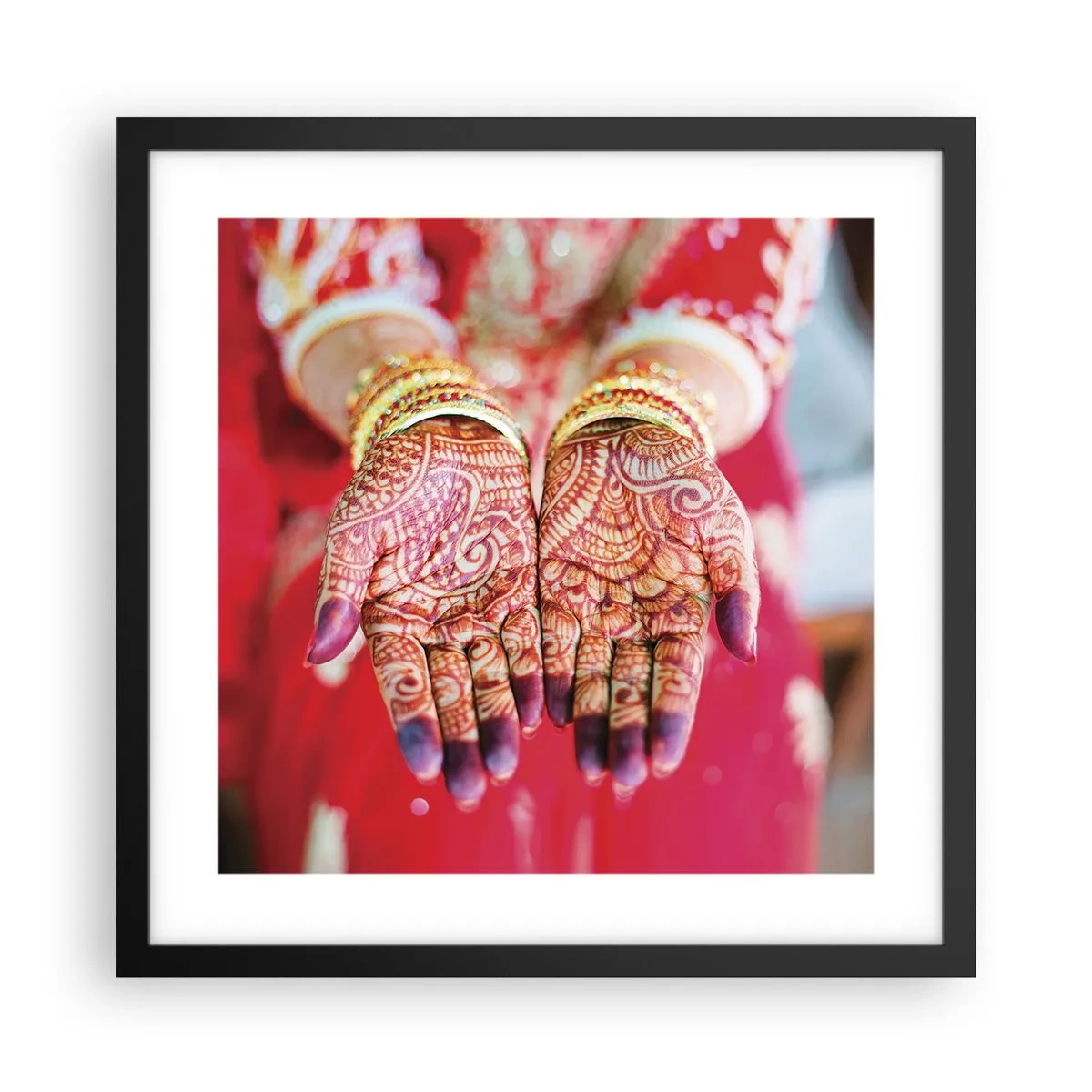 Affiche dans un cadre noir - Poster - Prêt à saisir votre chance - 40x40 cm