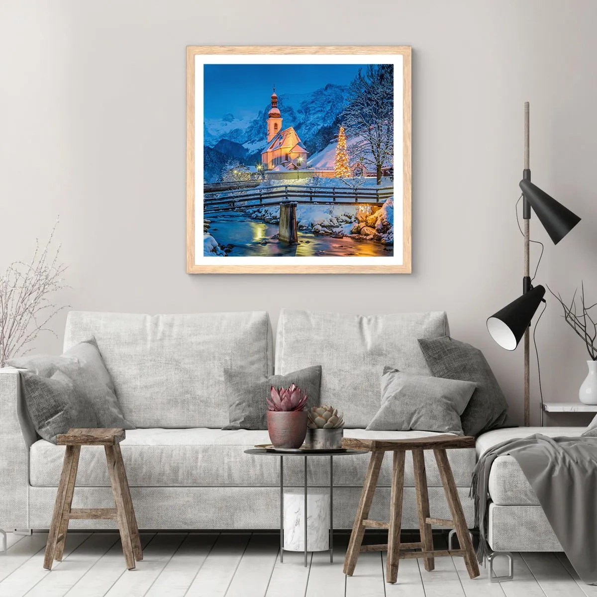 Affiche dans un chêne clair - Poster - L'âme du monde - 30x30 cm