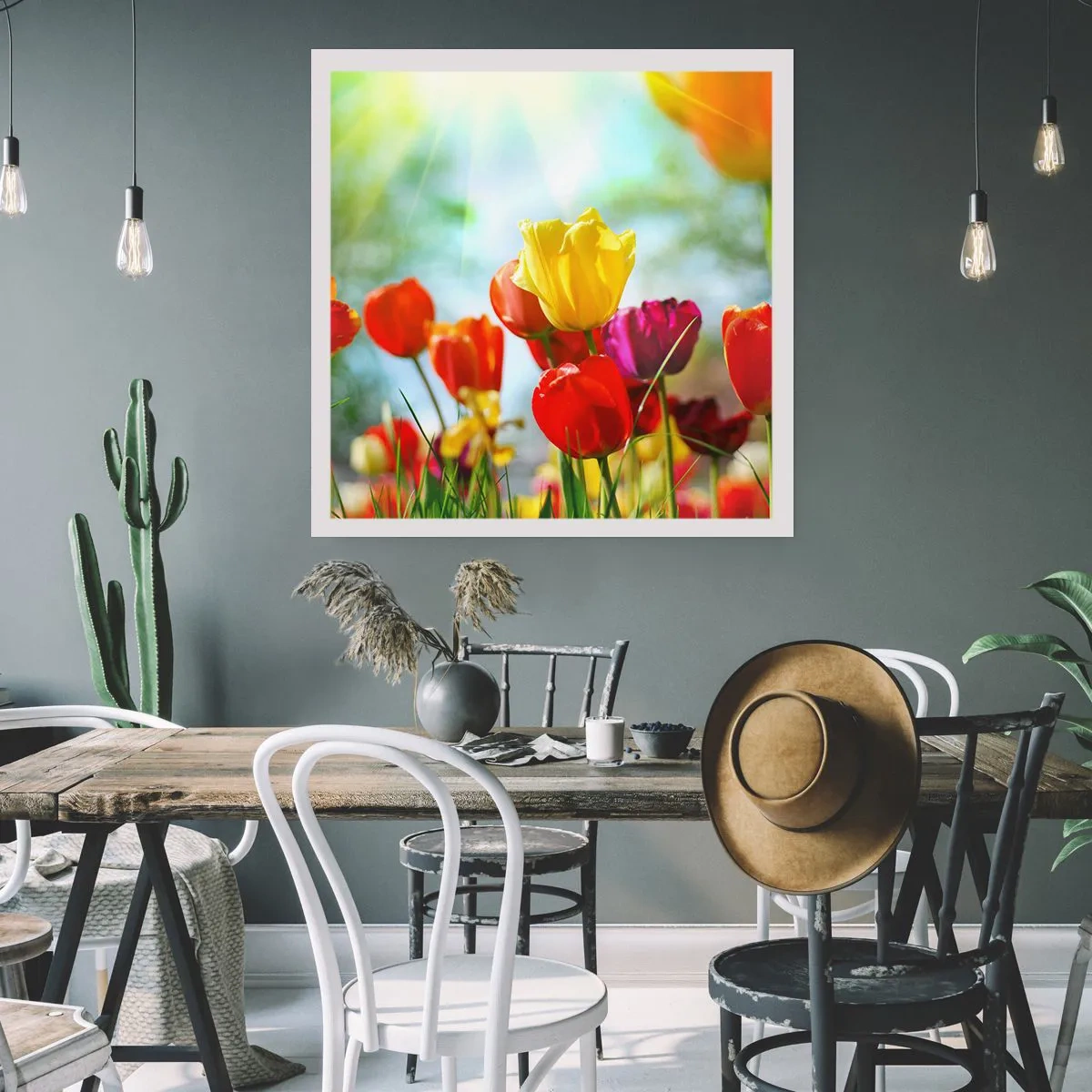 Affiche - Poster - Toutes les couleurs du soleil - 30x30 cm