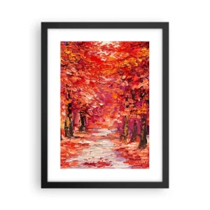 Affiche dans un cadre noir - Poster - Impression d'automne - 30x40 cm