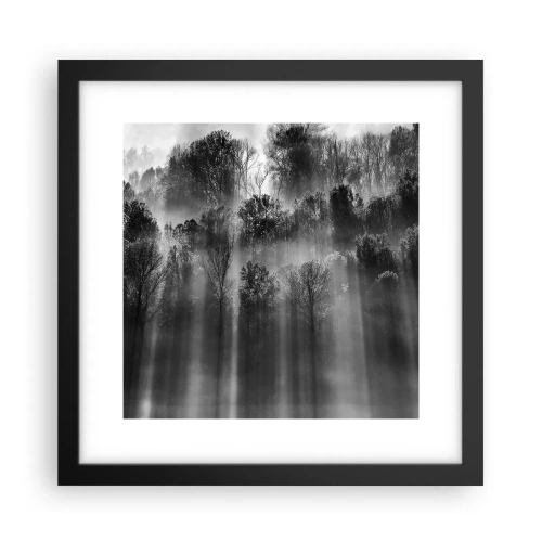 Affiche dans un cadre noir - Poster - Dans les flots de lumière - 30x30 cm