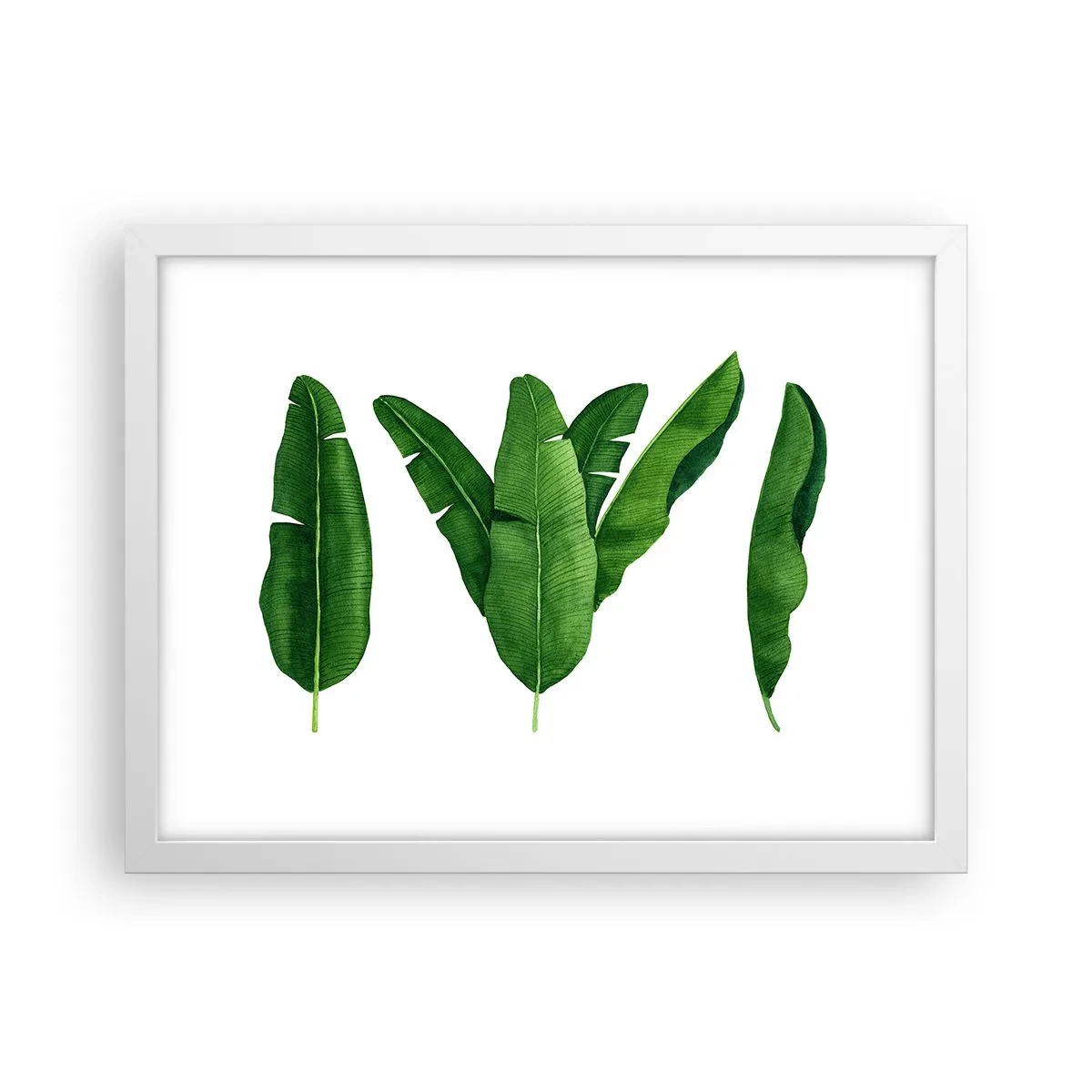 Affiche dans un cadre blanc - Poster - Symétrie verte - 40x30 cm