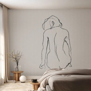 Papier Peint Photo Premium Sand - Femme nue - Acte, Doubler, Dessin - 250x175 cm