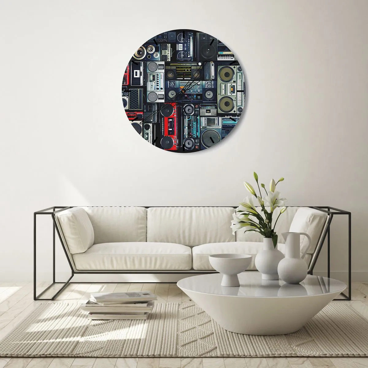 Horloge murale - Pendule murale - Nostalgie des années 80 - 40x40 cm