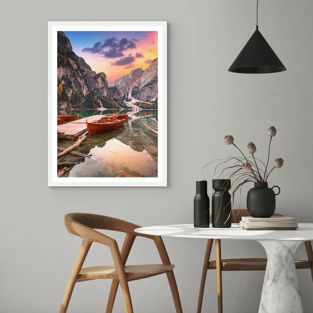 Affiche dans un cadre blanc - Poster - Promesse du jour - 50x70 cm