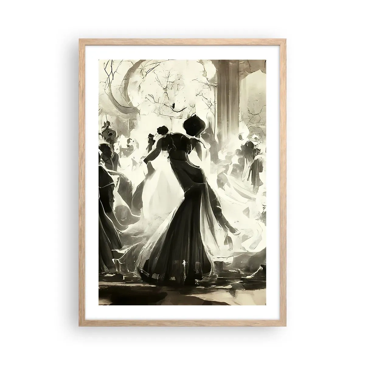 Affiche dans un chêne clair - Poster - La grande mascarade - 50x70 cm