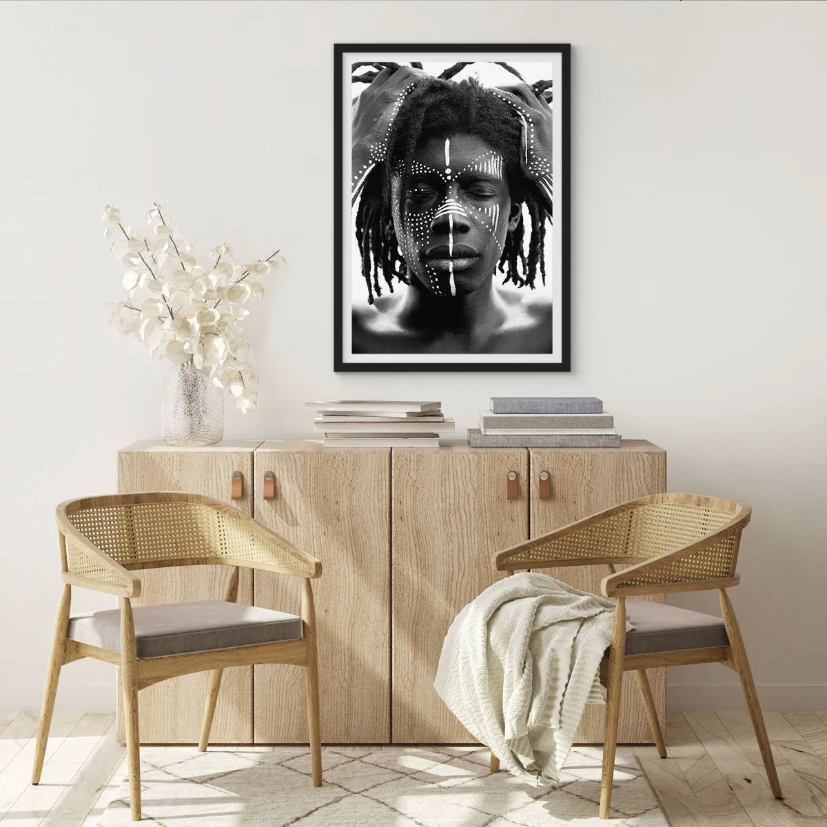 Affiche dans un cadre noir - Poster - Où êtes-vous? - 30x40 cm