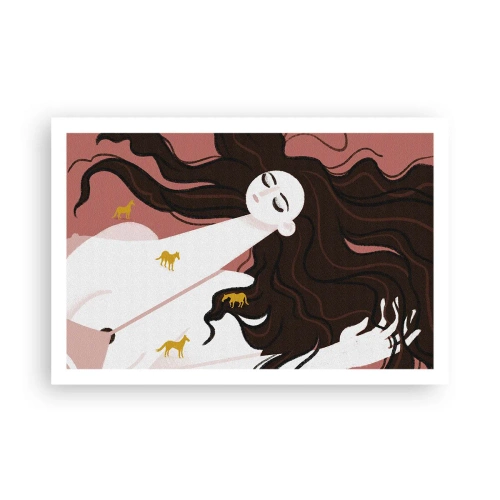 Affiche - Poster - Rêve d'un cheval d'or - 91x61 cm