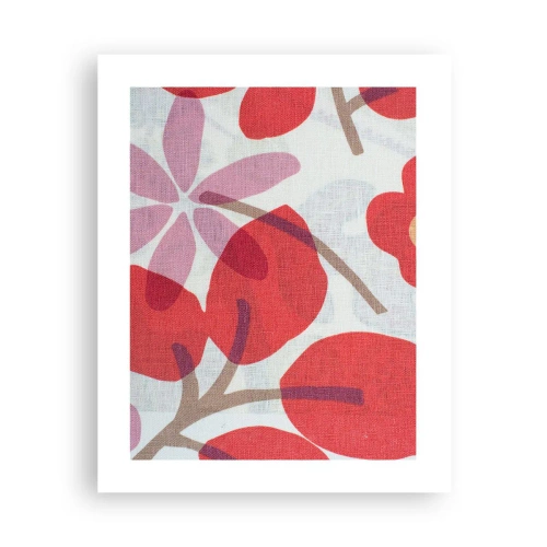 Affiche - Poster - Composition florale dans les roses - 40x50 cm
