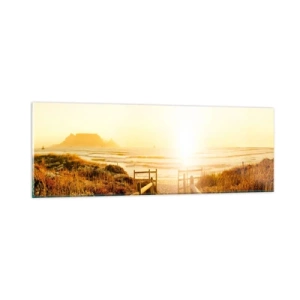 Impression sur verre - Image sur verre - A travers la dune, vers le soleil - 90x30 cm