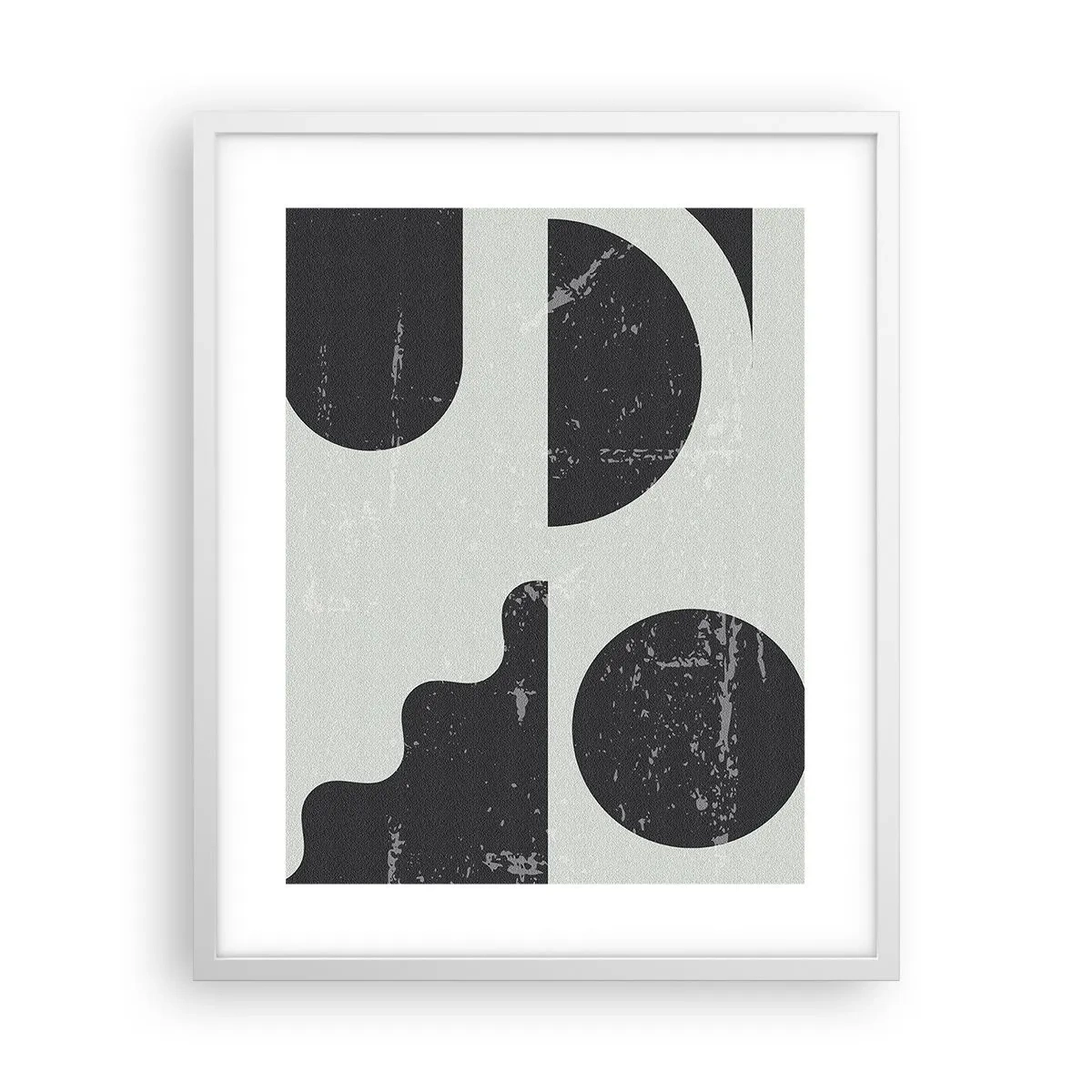 Affiche dans un cadre blanc - Poster - Composition dessus et dessous - 40x50 cm